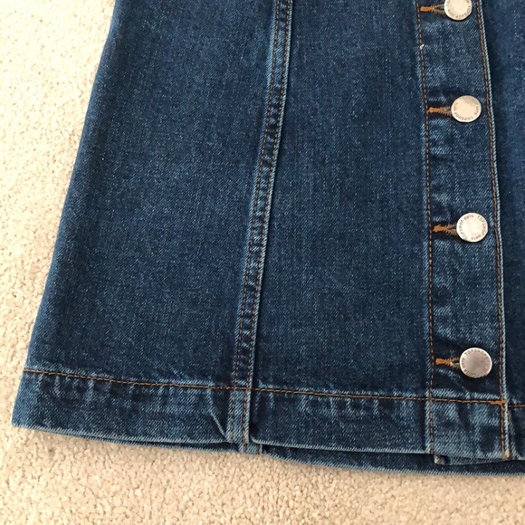 Topshop mini button front Denim skirt - Picture 7 of 11